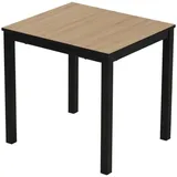 TRISENS Esstisch Esstisch Agata ausziehbar 80–120 cm, 4–6 Pers., stabil & modern schwarz