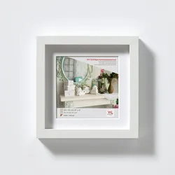 walther + design Stockholm 3D Holz Bilderrahmen 20x20 cm WEISS
