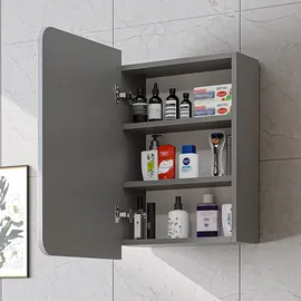 roomartstore.de Lycia 50 Hochschrank 35 x 50 x 35 cm Grau Holz