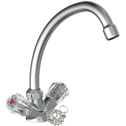 SCHÜTTE Waschtischarmatur »Brillant«, Messing, glänzend, 1⁄2" - silberfarben
