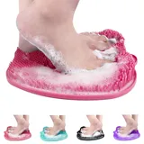 AXLOFO® Dusch Fußmassagegerät Scrubber, Dusch Fußreiniger Fußwäscher Fuß Wasch Pad, Verbessert die Fußzirkulation Reduziert Fußschmerzen - Beruhigt Müde Achy-Füße (pink)