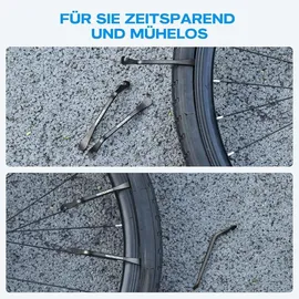 luxuskollektion Fahrrad Reifenheber Metall 3 Stück Werkzeug schwarz