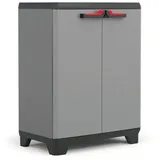 KETER Stilo Grau, und Schwarz 90 cm - Robuste Aufbewahrungslösung, 68x39x90cm, mit Verstellbaren Einlegeböden