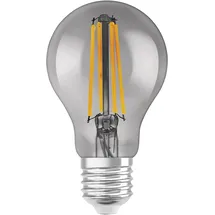 LEDVANCE Smarte LED-Lampe mit Wifi Technologie, Sockel E27, Dimmbar, Warmweiß (2500K), Birnenform, Klares Filament im Rauchglas, Ersatz für herkömmliche 44W-Birnen, steuerbar mit Alexa, Google & App