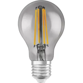 LEDVANCE Smarte LED-Lampe mit Wifi Technologie, Sockel E27, Dimmbar, Warmweiß (2500K), Birnenform, Klares Filament im Rauchglas, Ersatz für herkömmliche 44W-Birnen, steuerbar mit Alexa, Google & App