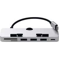 Satechi Clamp Hub Pro Multi-Port Adapter Silber