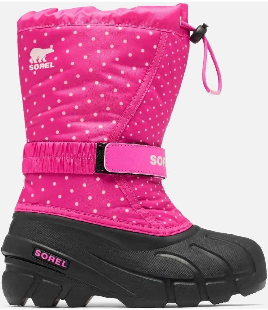 Sorel Childrens Flurry Print fuchsia fizz black (650) 9