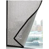 Bwecuy Sonnenschutz-Fensterfolie Sichtschutz für Fenster – Reflektierende Aluminiumfolie mit Saugnapf, UV- & Wärmeschutz für Zuhause, Büro & Garage schwarz 60 cm x 100 cm