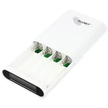 Allnet Powerbank 18650 3.7V 4er-Gehäuse weiß (ALL-PB104)