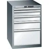 Schubladenschrank 27x36E B564xT725xH850mm RAL 7035/5012 5 Schubladen 75kg - Artikel: 7830932474