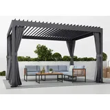 Konifera Pavillon »Palma«, Pergola, mit Lamellendach, Sockelmaß: 300x300 cm oder 400x300 cm, grau