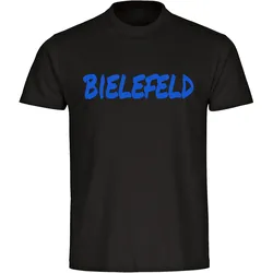 multifanshop Kinder T-Shirt - Bielefeld - Textmarker - Druck blau - Kind