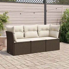 vidaXL Garten-Lounge-Set 3-tlg. braun