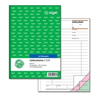 SIGEL Lieferschein mit Empfangsschein Formularbuch LI535