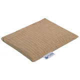 Medi Partners Kirschkernkissen Mikrowelle 20x25cm Körnerkissen groß Wärmekissen 500g Rechteck 100% Baumwolle Öko Natur Massagetherapie - Kirschkernkissen nacken schulter Kältetherapie (Beige Waffel)
