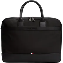 Tommy Hilfiger Nylon Travel - Laptoptasche mit Label-Schriftzug, Black, 1