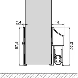 ELLEN Schutzplatte, selbstklebend silber DIY Progr.,L 1000mm