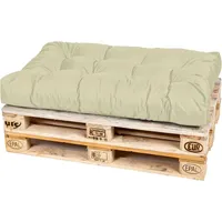 TexDeko Garden Palettenkissen 120x80x18cm wasserabweisend UV-beständig, Sand - Beige