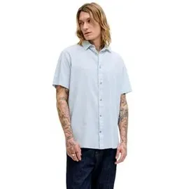 JACK & JONES Kurzarmhemd Blau M