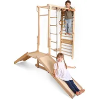 goodevas Klettergerüst 9-in-1 Holz Beige