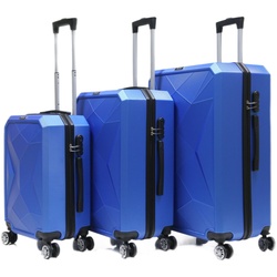 Rungassi Kofferset Rungassi Hartschalenkoffer Trolley Reisekoffer Koffer Set CF-ABS03 blau