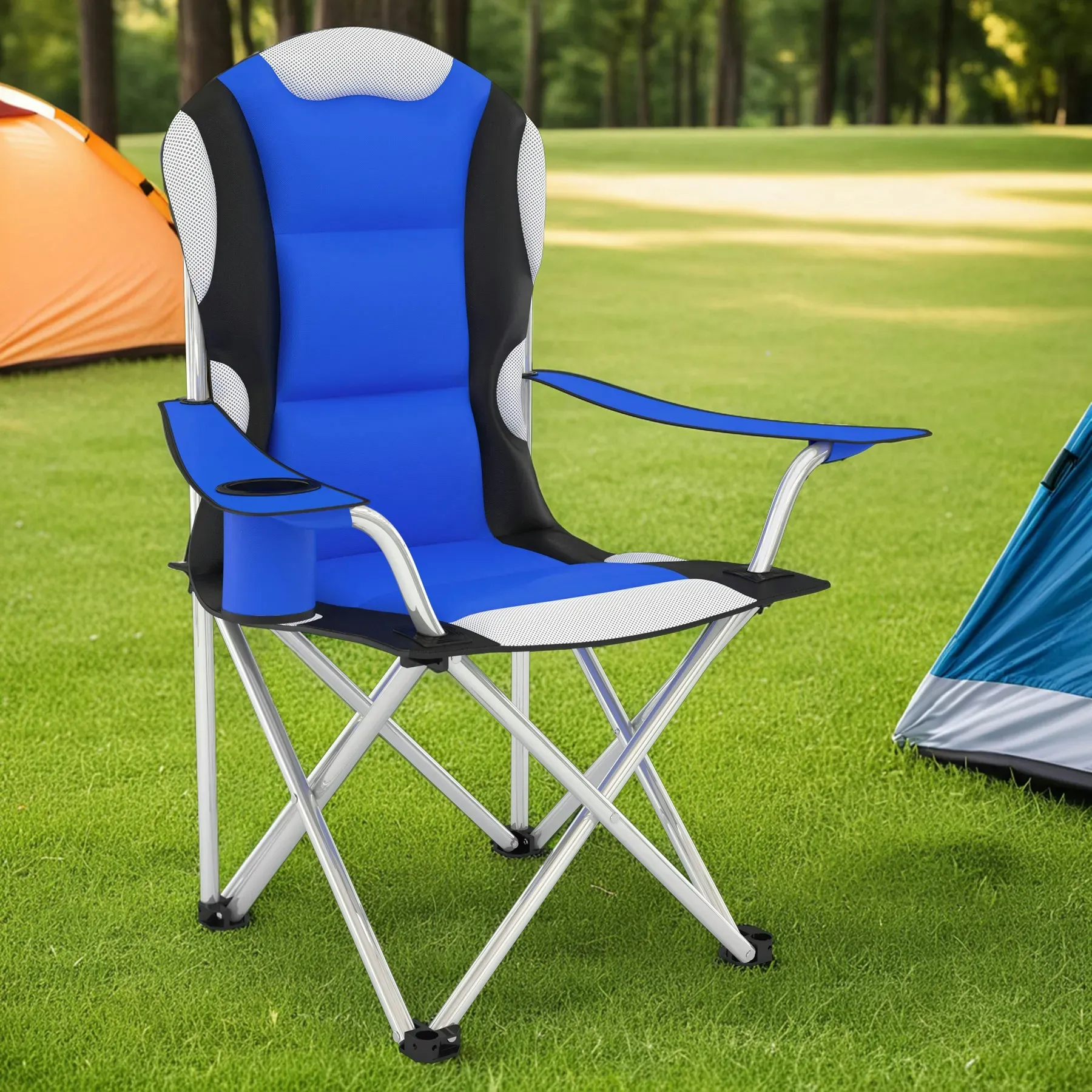 TecTake GmbH Campingstuhl mit Polsterung  pro Stück