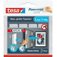 Tesa Klettband Powerstrips CLICK Large 7,2 kg 2 St.