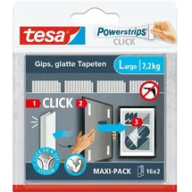 Tesa Klettband Powerstrips CLICK Large 7,2 kg 2 St.