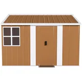 Oxeza Gerätehaus, Braun, Metall, Mode, Rechteckig, 240x194x300 cm, Aufbewahrung & Schutzhüllen, Geräteschuppen