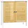 EUGAD Waschbeckenunterschrank, Doppeltür-Stauraum, Bambus MDF, 60x60x30 cm, Weiß + Bambus