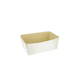 PuntoQPack 250 Stk. kleine weiße Pappschalen für frittierte Speisen Ref PW210BCS250