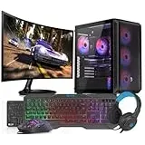 VIST Gaming PC Komplett Set AMD Ryzen 5900X RTX 4060 64GB SSD 1TB WiFi W11 LCD 27"