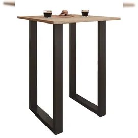 VCM Bartisch Xona 102 x 80 x 50 cm Schwarz/Sonoma-Eiche