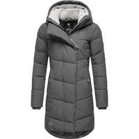 Ragwear wasserdichter Damen, Wintermantel warmer Steppmantel lang mit Kapuze Pavla Intl Grey22 Gr. XXL - XXL