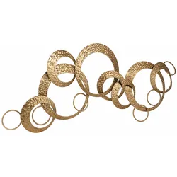 Wanddekoobjekt »Kreise«, Wanddeko, aus Metall, 103057-0 goldfarben B/H/T: 125 cm x 48,5 cm x 4 cm