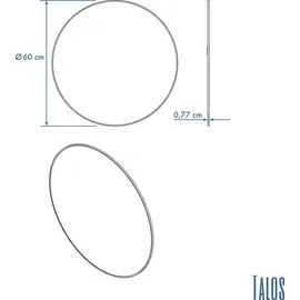 DSK Wandspiegel Picasso (Durchmesser: 60 cm, Schwarz)