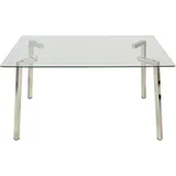 Metall/Glas Esstisch+90977, Füße: Edelstahl. 140x80x75cm-Glas: 8mmpour Alle Stile, um dem Haus eine Note zu verleihen