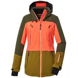 KILLTEC Damen Skijacke/Funktionsjacke mit abzippbarer Kapuze und Schneefang KSW 91 WMN SKI JCKT, oliv, 38,