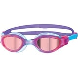 Zoggs Unisex Jugend Phantom Elite Schwimmbrille, Schwimmbrille, Pink/Violett/Spiegel, 6-14 Jahre