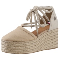 Tommy Hilfiger Espadrille »CLOSED TOE LINEN FLATFORM«, Gr. 38, beige-natur, , 47920950-38