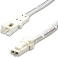 ISOLED MiniAMP Verlängerung male-female, 2-polig, weiß, max. 3A,