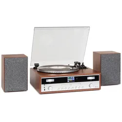 Birmingham HiFi Stereo-System DAB+/FM BT-Funktion Vinyl CD USB AUX-In
