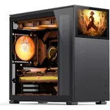 Jonsbo D41 Screen ATX Gehäuse, gehärtetes Glas, Schwarz