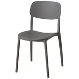 Boltze Stuhl Primus | Robuster Kunststoff-Stuhl Skandi-Stil, 42 x 40 x 79 cm, Grau