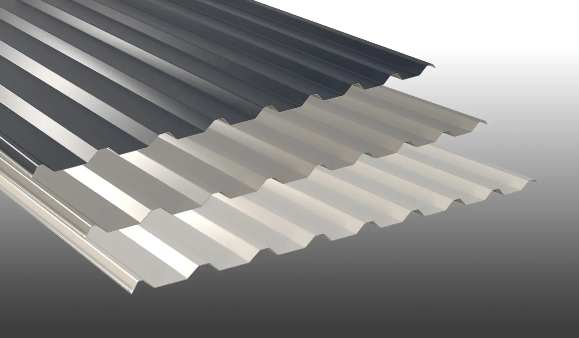 Trapezbleche, 138/20, 0,5 mm, 25 my Polyester - Dachbleche aus verzinktem Stahlfeinblech - 12 Farben mit/ohne Vlies - 1135 x 1000 bis 7000 mm