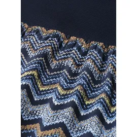 STREET ONE Midikleid Zick-zack-Muster Blau 46