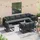 vidaXL Garten-Lounge-Set 9-tlg. schwarz