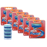 40 Gillette Fusion Rasierklingen / 6x 6er Pack OVP + 4 Stück Klingen im tKh