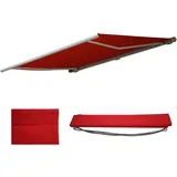 MCW Ersatz-Bezug für Markise H122, Vollkassette Ersatzbezug Sonnenschutz 4x3m ~ Polyester bordeaux-rot