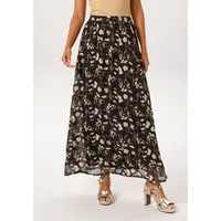 Aniston CASUAL Maxirock Damen Floral Gelb/Grün/Orange/Rosa 34
